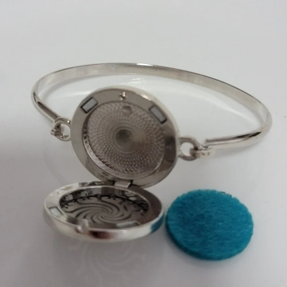 Silver aroma therapy  oil bracelet 7
